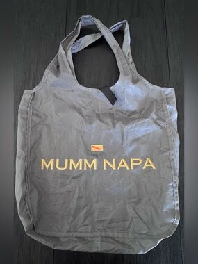 Mumm Napa Winery Reusable Foldable Grocery Tote Bag Gray Rare
